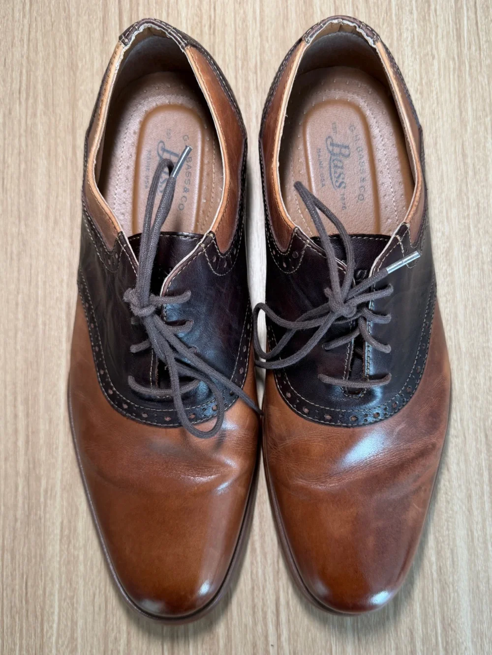 G.H. Bass Casanova Men’s Carmel Brown Leather Casual Oxfords